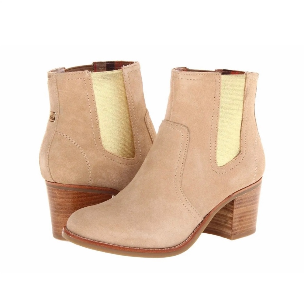 Tan Sperry Top Sider Booties